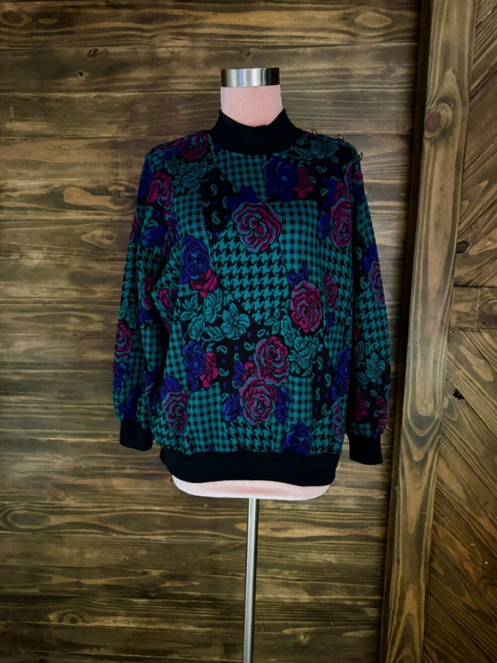 Vintage Womens Alfred Dunner 80s Floral Jumper